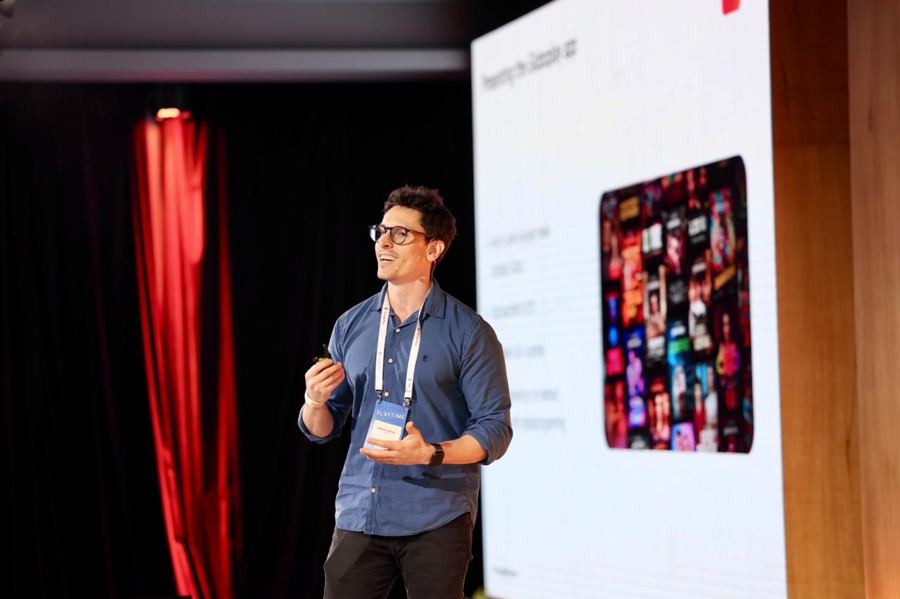 Marcos Caringi em evento